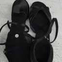 Women's Ballroom Dance Shoes Latin Salsa Dancing Shoes Cross Strap 2.5inch Heel 3inch Heel ZB04, Size 6.5