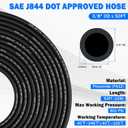Air Line Tubing Kit, 3/8" OD DOT Air Line 50 FT(15 m) SAE j844 PA Nylon Air Hose Tubing and Push to Connect Fittings for Air Brake System Or Fluid Transfer, 29 Pcs Compressed Accessories Kit