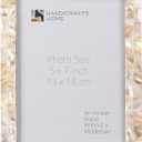 Handicrafts Home Mother of Pearl Picture Frame 5x7, Decorative Photo Frame for Tabletop or Wall, Handmade Shell Mosaic Frame, Modern Home Decor, Gift Picture Frame, White