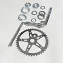 XYAUTO 2 Cup Bike Bottom Pedal Crank Kit 44T Sprocket 165mm Crank Arm, One-Piece Bicycle Crank Kit for Road Bicycle