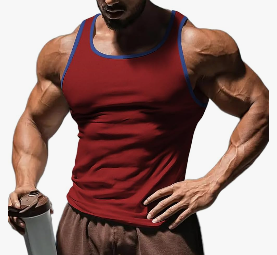 Men's Gym Workout Tank Tops - Soft Lightweight Sleeveless Muscle Shirts for Beach & Athletic Wear, Size XXL