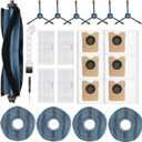 23 Pack C20 Omni Replacement Parts Accessories for Eufy C20 Omni Robot Vacuums kit, 1 Roller Brush, 4 HEPA Filters, 4 Mop Pads, 6 Side Brushes, 6 Dust Bags, 1 Clean Tool, 1 Screwdriver