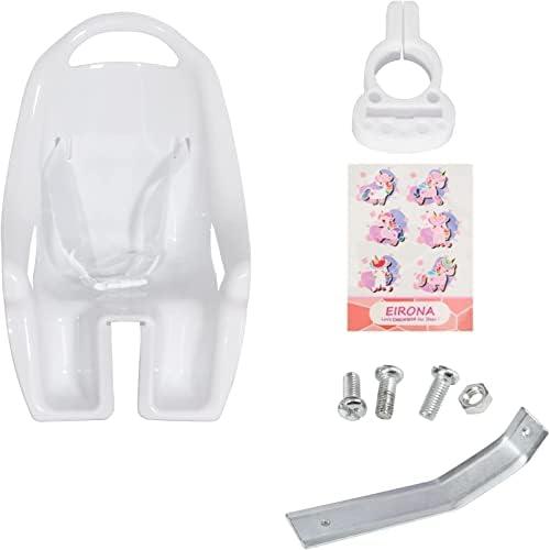 EIRONA Doll Bike Seat for Girls, Bicycle Chair for 12-20 Inch Bikes, American Girl Kids Children Accessories, White