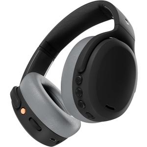 Skullcandy Crusher ANC 2 Wireless Over-Ear Bluetooth Headphones with Multi-Sensory Bass, Active Noise Cancelling, Up to 60 Hours Battery, Microphone for iPhone Android - Black/Asphalt