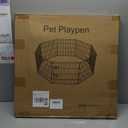 Artmeer Pet Playpen Puppy Playpen Kennels Dog Fence Exercise Pen Gate Fence Foldable Dog Crate 8 Panels 24 Inch Kennels Pen Playpen Options Ideal for Pet Animals Outdoor Indoor(Black 24''x24'')