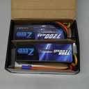 Zeee 4S Lipo Battery 7200mAh 14.8V 80C with EC5 Connector Hard Case RC Battery for RC Car Truck Tank Buggy Truggy RC Racing Models(2 Pack)