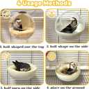 Bird Nest for Cage Bite-Resistant, Washable Clear Observation Small Bird House Hanging, Warm Birds Bed Plush Hut, Parakeet Nest to Lay Eggs Breeding Sleeping for Parrot Budgie Lovebird Canary
