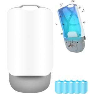 Flying Insect Trap for Indoors, Plug-in Fruit Fly Trap Catcher, Adjustable Lighting Bug Zapper for House Flies, Mosquitoes, Fruit Flies, Gnants, and Mosquitos, Office (Include 5 Refills)