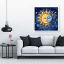 2 x VividMeng Moon Diamond Art Kits for Adults,Sun Diamond Painting Kit for Adults,DIY Full Drill Diamond Painting Moon Gem Art and Crafts 13.78x13.78inch (HDP0029-35x35)