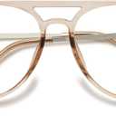 MAGIMODAC Trendy Reading Glasses Men Women Readers Anti Blue Light Blocking Computer Eyeglasses Large Frame (Khaki)