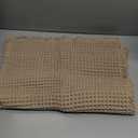 H.VERSAILTEX Upgraded Waffle Bath Mat Super Absorbent Bathroom Mats Non Slip Bath Rugs for Bath Floor Machine Washable Dry Fast Bathroom Rugs for Beside Tub, 17" x 24", Irish Cream