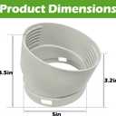 Compatible with De'Longhi NE1950 Angled Exhaust Hose Adapter – Replacement for Portable Air Conditioner Exhaust Vent – Durable ABS Plastic, Easy Connect, 5" Diameter