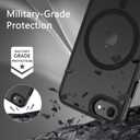 GUAGUA for iPhone SE 2022/2020 Case, Magnetic Phone Case for iPhone 6/6S/7/8, Compatible with MagSafe Translucent Matte Skin Feeling Shockproof Case iPhone SE 3rd/2nd 4.7'' for Men Women Gift, Black