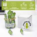 2 x Positive Pickle Cards Jar, Emotional Support Pickle Jar, 60 Positive Affirmation Cards for People, Unique Inspirational Gifts For Women, Best Friend Gift, Birthday Gifts for Mom,Teens, Famaly, Stuff