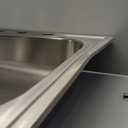 Kingston Brass Gourmetier GKTS2520 Self Rimming Single Bowl Kitchen Sink 3 Holes 25-Inch-Length by 22-Inch-Width by 6-Inch-Depth, 22 Gauge, Brushed Stainless Steel