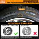 DREAMOTOR Wheel Rim Protector Set of 4, 19 Inch Alloy Rim Guards for Car Rims Compatible with Tesla Model Y 3 Honda CRV Toyota Camry Ford Mustang Mach-E Nissan Hyundai Audi A4 A6 CX-90 Lexus RX