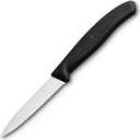 Victorinox 3.25 Inch Swiss Classic Paring Knife with Serrated Edge, Spear Point, Black