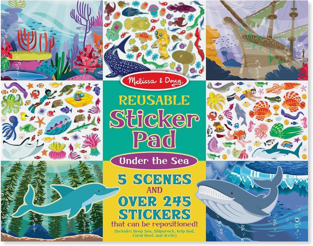 Melissa & Doug Reusable Sticker Activity Pad - Under The Sea - FSC Certified