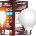 GE Relax LED Light Bulb, 60 Watt, Soft White, G25 Globe Bulb, Frosted, Medium Base (1 Pack)