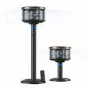 Spin360 Fan | 360° Airflow Wellness Fan with Aromatherapy Pods, Touchscreen Controls, Whisper Quiet 9 Speeds, Timer, Year Round Comfort, Modern Design Tabletop and Floor Fan with Ambient Light (Black)
