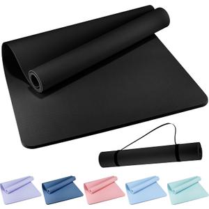 Extra Wide Yoga Mat 72" x 32", 6mm TPE Exercise Mat