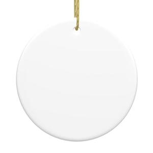 Custom Ceramic Hanging Ornaments, Customized Xmas Ornament, Round Ceramic Hanging Ornament DIY, Design by You Own hangings for Christmas Wedding Anniversary Newly-Married, Blank White, 2.9" Pack of 4