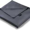 ZonLi Duvet Cover for Weighted Blanket (Grey, 60'' x 80''), Breathable Soft Duvet Cover Queen Size Removable Cooling Comforter Cover for All Season