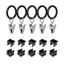 Luckupper Garden Flag Clips and Stoppers,Tiger Clip with Ring and U Clamp(for 6mm Rod),Anti Wind Accessories for Garden Flag Holder