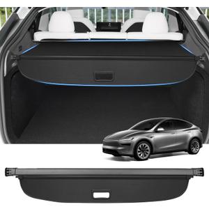 Cargo Cover for Tesla Model Y Juniper 2025 2026 - Retractable Trunk Cover for Model Y Juniper | Tonneau Cover | Security Shield Shade | Rear Trunk Shade