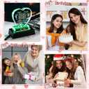 YWHL Crystal Daughter Gifts from Mom Dad, Laser Engraving Birthday Present for Daughter Adult, Heart Shaped Glass Keepsake for Mother's Day Christmas Graduation