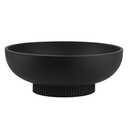 Deobath Large Resin Pedestal Decorative Bowl - Modern Handicraft Bowls for Home Decor - Fruit Bowl for Kitchen Counter - Key Bowl for Entryway Table,Matte Black