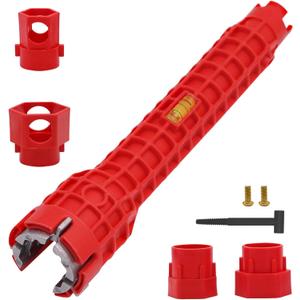 14-in-1 Faucet and Sink Installer Tool, Multi-purpose Pipe Wrench Foldable Wrench Plumbing Tool for Toilet Bowl/Bathroom/Kitchen Plumbing and more