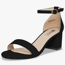 IDIFU Women's Cookie-LO Low Block Heels Chunky Sandals Ankle Strap Wedding Dress Pump Shoes, 9,5