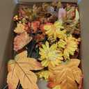 PurpleSwan Fall Decor, 5PCS Artificial Autumn Pumpkin Plant Floral Stems Decorations, for Home Weeding Vase Arrangement Harvest Thanksgiving Holiday Branches Indoor Decor.