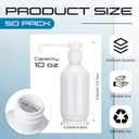 50 Pack Plastic Soap Dispenser Bulk Empty Pump Bottles Dispenser with Long Pump 10 oz Refillable Dish Soap Hand Washing Bottles Lotion Bottle for Kitchen Bathroom(White)