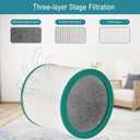 2 Pack Dyson TP02 Air Purifier True HEPA Filters Replacement for Dyson Pure Cool Link TP01, TP02, TP03, AM11, BP01 Tower Air Purifier, Compare to Part # 968126-03 2 Pack TP02 Air Purifier True Filters