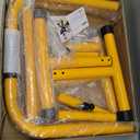 RELIFE REBUILD YOUR LIFE Dip Station Functional Heavy Duty Dip Stands Fitness Workout Dip bar Station Stabilizer Parallette Push Up Stand (Yellow)