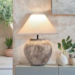 15.3" Wabi-Sabi Style Pot Ceramic Table Lamp,Ceramic Decorative for Home Decor, Living Room,Bedside Table,Bedroom,DeskTL05