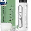 2.0 Fitness | Protein Shaker Made of Glass | Protein Shaker | Drinking Bottle | with Spiral Ball | 24 oz (White)