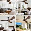 60 in Ceiling Fan of 7400+CFM High Airflow with Mute Remote Control,Ceiling Fan no light for Indoor/Outdoor Patios.6 Speed Noiseless Reversible DC Motor,Easy to Install with Timer for Living Room