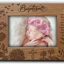 BELLA BUSTA -Blessings Baptism Christening Baby Girl/Boy Baptized Presents from Godparents -Ceremony of Baptizing a Child-Engraved Frame (5x7 Horizontal)