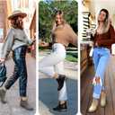 Jeossy Women's 9615 Chelsea Ankle Boots Cutout Perforated Short Booties Slip on (Black)