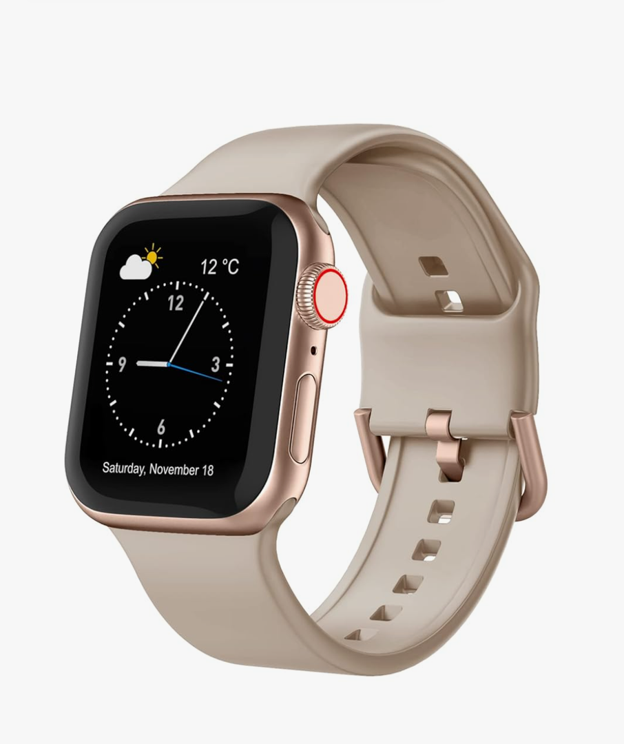 Sport Band Compatible with Apple Watch Bands 49mm 46mm 45mm 44mm 42mm 41mm 40mm 38mm, Soft Silicone Wristband Strap with Classic Clasp for iWatch
