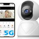Indoor Pan/Tilt Security Camera, 5G WiFi Home Cameras for Baby Monitor/Pet Camera, Auto-Focus and Zoom, Motion Detection, 2-Way Audio, Siren, Color Night Vision, Cloud & SD Card Storage (S800-1Pack)