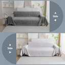 MYSKY HOME Couch Covers for Sofa, Dog Couch Cover Protector, Dark Grey Lines Sofa Covers for Sectional L Shape, Pets Couch Throw Cover Washable Durable Large Couch Cover for Dogs, Cats, 91"X118"