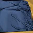 72 x 21 Inch Outdoor Chaise Lounge Cushions Set of 2 - Removable Cover, 4-Section Design, Water-Repellent & Fade-Resistant, 6 Tie Straps, Replacement for Patio & Pool Chairs - Navy, 72''x21'' | 2 Pack