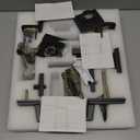 Goldenwarm Double Front Door Lock Set, Black Double Door Handle Set, Matte Black Double Door Handle with Dummy, Modern Double Front Door Hardware Set with Reversible Handle Lever