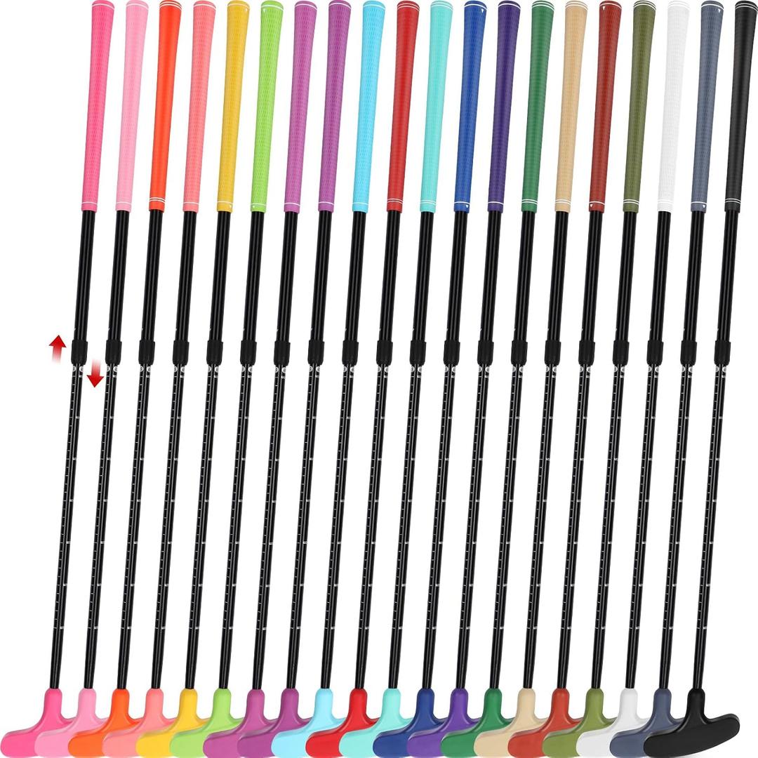 Leitee 20 Pack Golf Putters Bulk Two Way Adjustable Golf Putter for Men and Women Mini Putter for Right or Left Handed Golfers Clubs, 23.62"