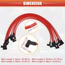 ACROPIX Car Spark Plug Coil Wires Ignition Coil Harness Cable 8mm Fit for Chevy Small Block with HEI Cap - Pack of 8