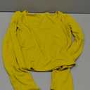 Roselux Womens Long Sleeve Scoop Neck Ribbed Knit Fitted Casual Tops Tee Slim Basic Shirts M